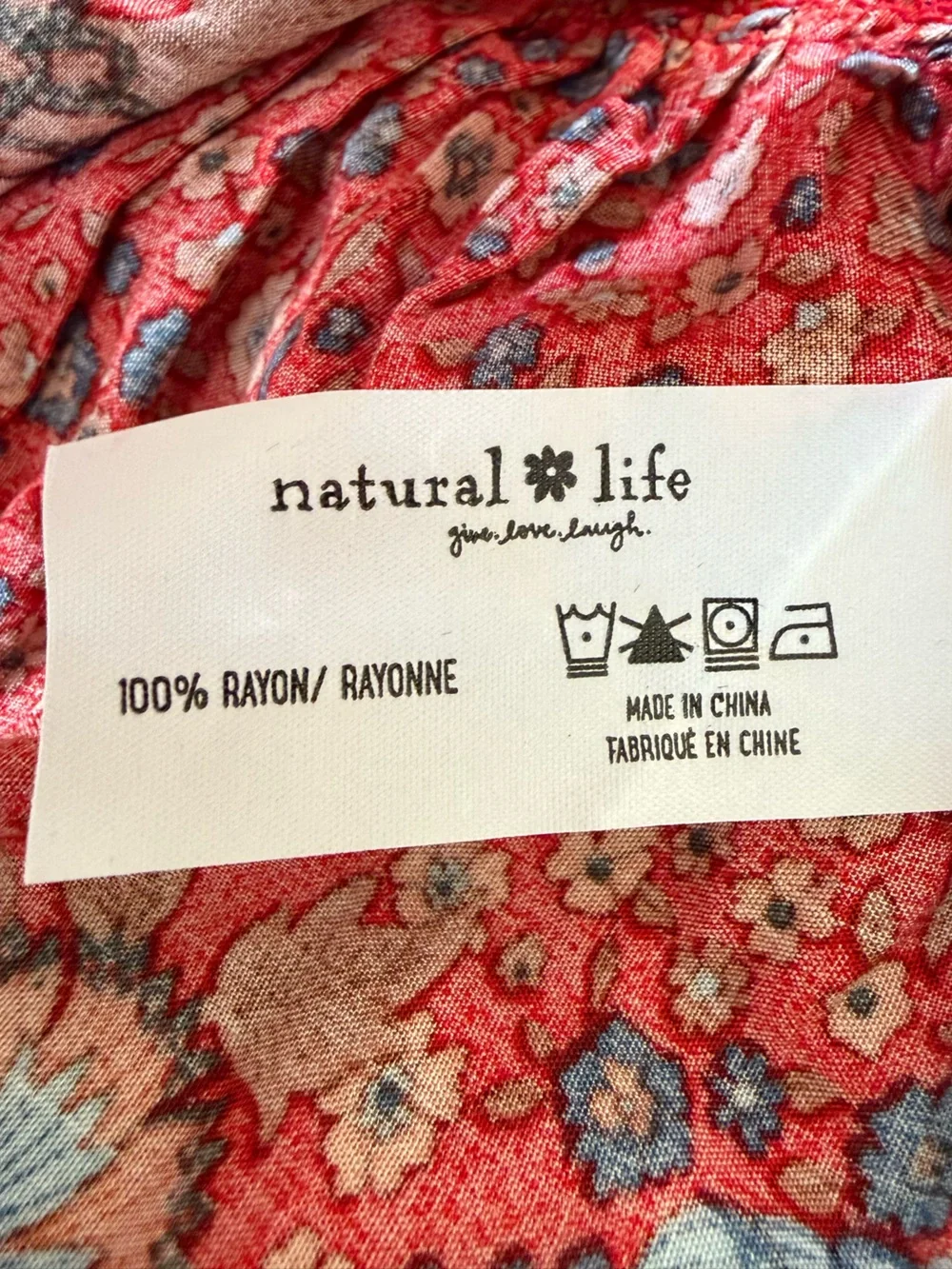 NWT Natural Life Hanna Maxi Skirt Dress Red Floral Boho Western Festival Gypsy M - Picture 16 of 16